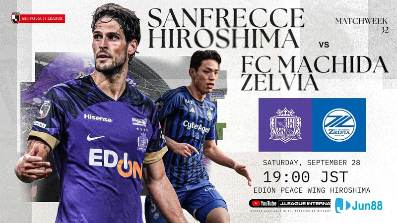 Cầu thủ của Sanfrecce Hiroshima đang tạo ra khoảnh khắc nguy hiểm trước khung thành của Machida Cầu thủ của Sanfrecce Hiroshima đang tạo ra khoảnh khắc nguy hiểm trước khung thành của…