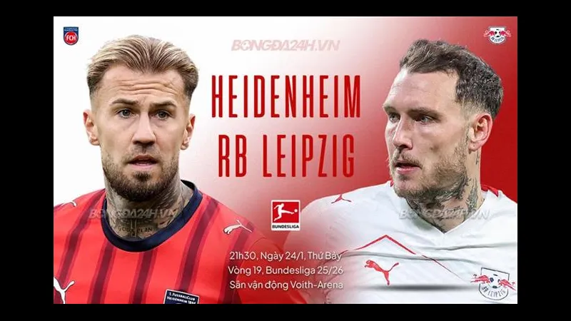 Cầu thủ Heidenheim tạo cơ hội ghi bàn trước RB Leipzig Cầu thủ Heidenheim tạo cơ hội ghi bàn trước RB Leipzig