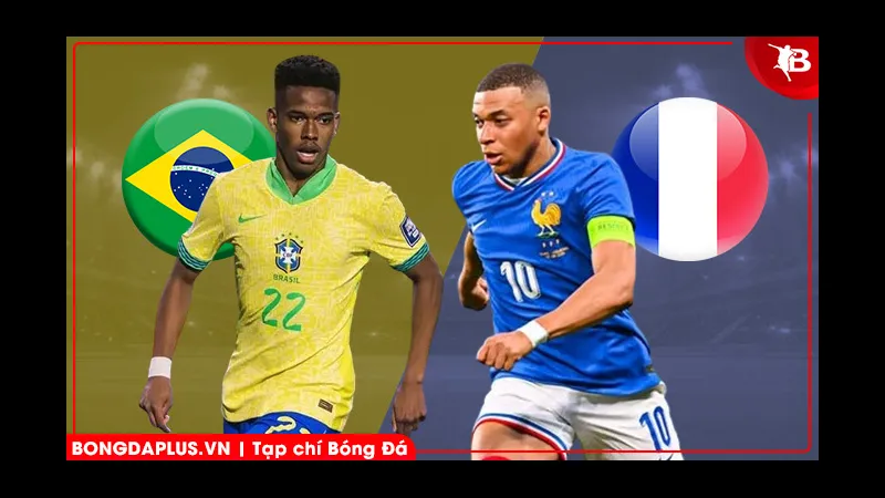 Cầu thủ Brazil với cầu thủ Pháp đang tranh chấp bóng Cầu thủ Brazil với cầu thủ Pháp đang tranh chấp bóng